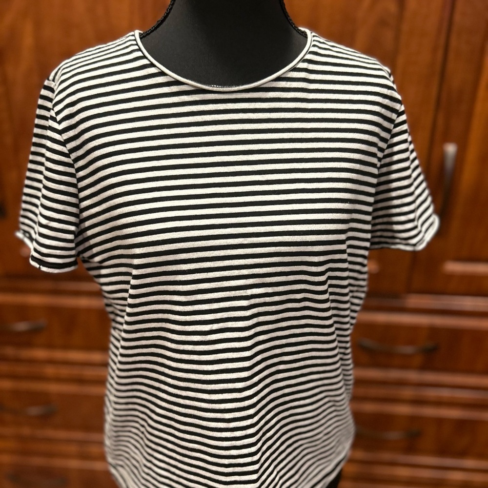 Zara Monochrome Striped Top
